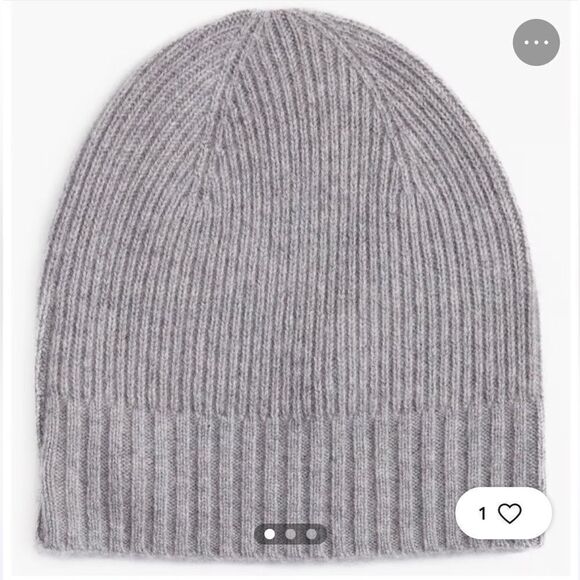 NWT Nordstrom Cashmere Gray Beanie - Picture 1 of 5